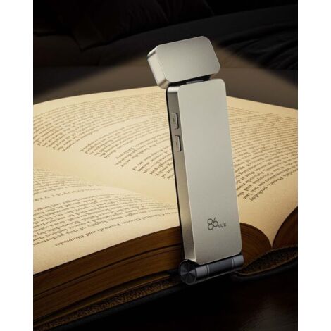 Luce di lettura ricaricabile per libri a letto, segnalibro a LED ultraleggero con clip, con 5 colori ambra e luminosità regolabile in continuo per la lettura notturna degli appassionati. (1/5)