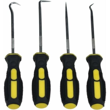 Selezione di ganci di precisione, gancio per paraolio, estrattore di O-ring di alta qualità, 4 pezzi (1/4)