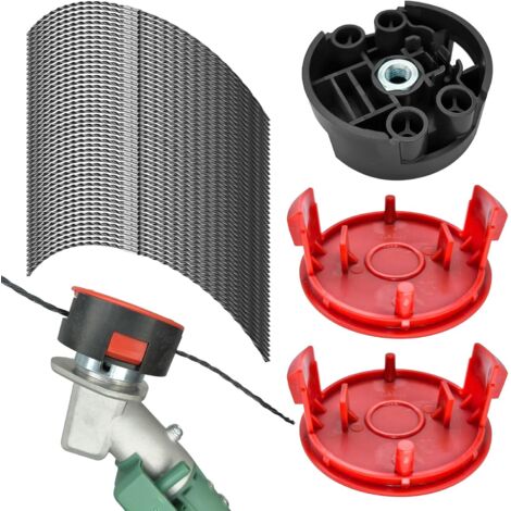 F016800431 Filo per decespugliatore compatibile con decespugliatore Bosch AFS 23-37, 37 cm x 3,5 mm con testina di taglio F016F04839, coprirocchetto F016F04841 (53 pezzi) (1/5)