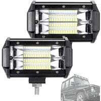 Faretti LED da 72 W, illuminazione ausiliaria fuoristrada 12 V 24 V, luce da lavoro per auto, IP67 impermeabile (2 x 72 W)