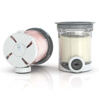 Set di 2 quarti e coperchi per gelatiere soft serve serie Swirl NC700, lavabili in lavastoviglie