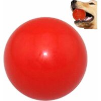 Palla per cani indistruttibile, giocattoli da masticare per cani aggressivi, accessori per l'addestramento dei cani, palla rimbalzante in gomma piena realizzata in pura gomma naturale, 7 cm, rosso