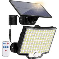Luce solare a 106 LED, 4 modalità, IP65, 5M, sensore di movimento - 1 confezione