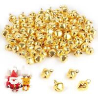 100 Pezzi Campanellini per Lavoretti Creativi, Jingle Bells, Mini Campanelle per Decorazioni Natalizie e Creazione Gioielli, Fai da Te Natale (12 mm) (Oro)