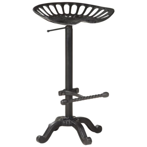 vidaXL Tabouret de bar Noir Fonte (1/5)
