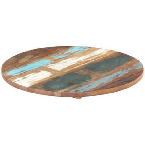 vidaXL Dessus de table rond 50 cm 25-27 mm Bois de récupération solide