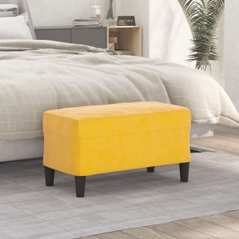 vidaXL Banc Jaune 70x35x41 cm Velours (1/5)