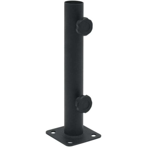 Vidaxl – Pied de parasol acier noir mat pour mâts Ø32/34/38 mm – Base stable et durable – Installation facile sur terrasse ou sol