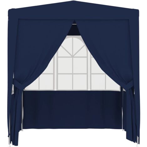 Tente de réception avec parois latérales 2,5x2,5 m Bleu 90 g/m² vidaXL