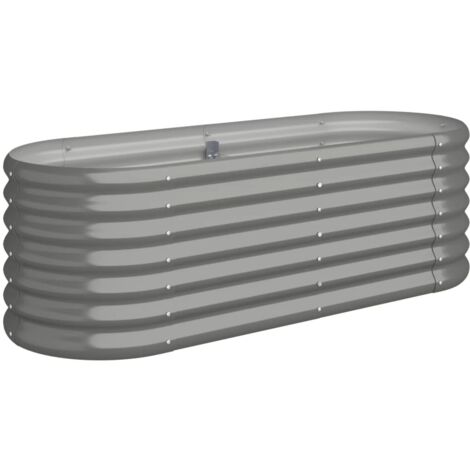 Vidaxl – Lit surélevé de jardin en acier enduit de poudre 114x40x36 cm – Résistant aux intempéries – Pour plantes, légumes et herbes