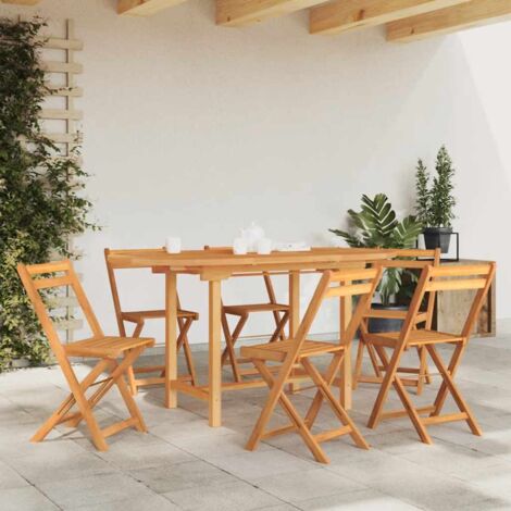 Vidaxl – Table extensible de jardin 110-160 cm – Bois de teck massif – Résistante aux intempéries – Surface lisse et facile à nettoyer - 110-160x80x75