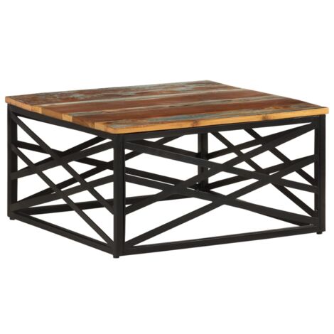 Table basse 68x68x35 cm Bois de récupération massif vidaXL (1/5)