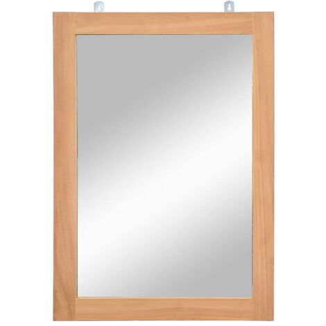 vidaXL Miroir mural Teck massif 50 x 70 cm (1/5)