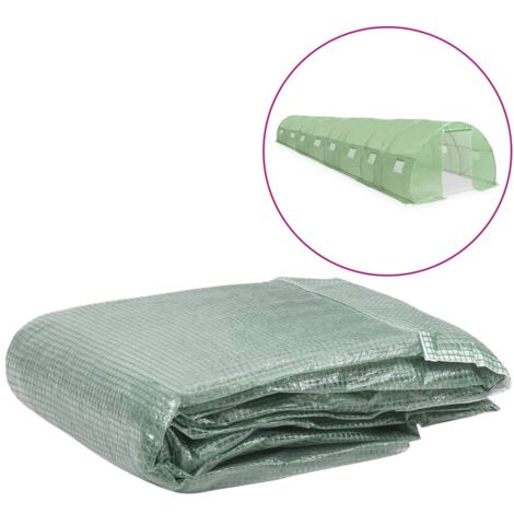 vidaXL Greenhouse Replacement Cover (36 m²) 300x1200x200 cm Green