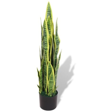 Plante artificielle avec pot Sansevière 90 cm Vert vidaXL