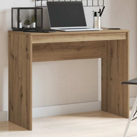 Vidaxl – Bureau droit chêne artisanal 90x40x72 cm – Bois d'ingénierie – Surface lisse et résistante à l'humidité – Pour petits espaces de travail