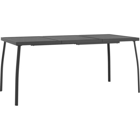 vidaXL Garden Table Anthracite 165x80x72 cm Steel Mesh
