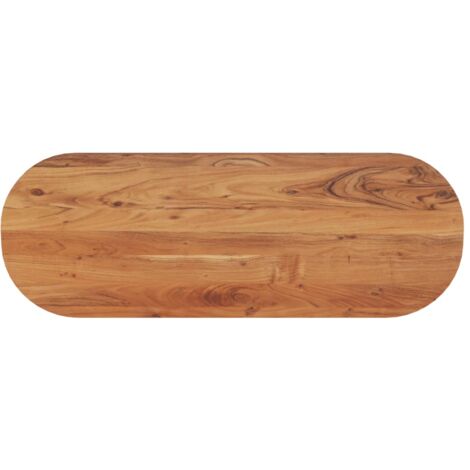 Vidaxl – Dessus de table ovale en bois d'acacia massif 140x50x2,5 cm – Pour table à manger – Unique avec variations de couleurs et grains (1/5)