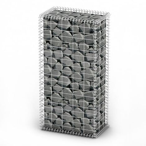 Vidaxl – Panier de gabion avec couvercle en acier galvanisé 100x50x30 cm – Résistant aux intempéries – Capacité de charge 1400 kg/m³ (1/7)