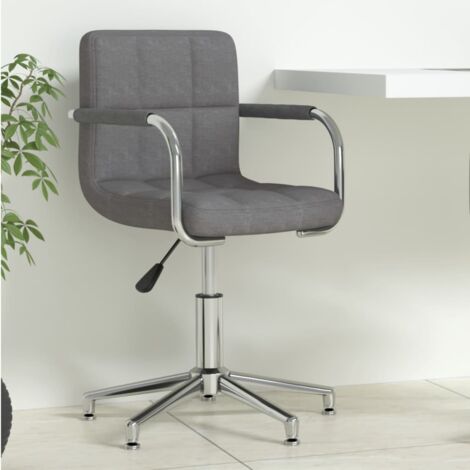 vidaXL Swivel Office Chair Dark Grey Fabric (1/5)