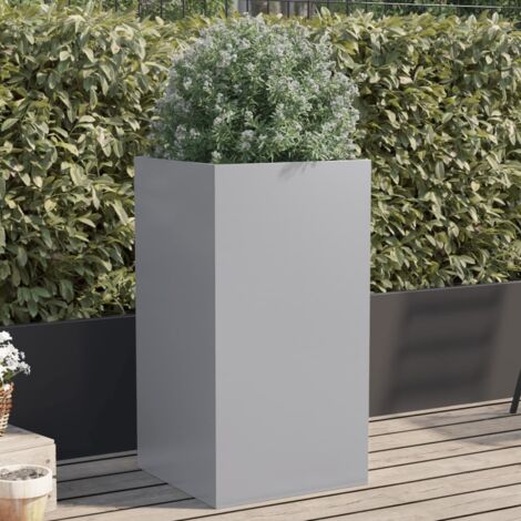 Jardinière argenté 42x38x75 cm acier galvanisé vidaXL