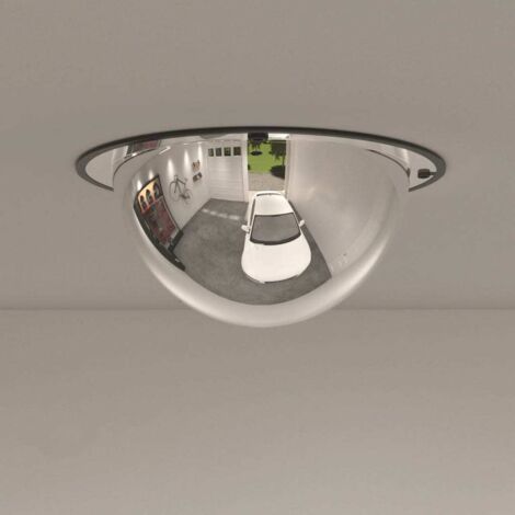 Vidaxl – Miroir de circulation bombé 40 cm – Acrylique incassable – Vision grand angle à 90° – Installation facile avec matériel inclus