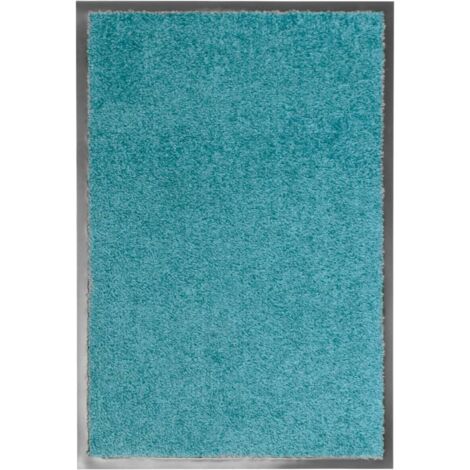 vidaXL Doormat Washable Cyan 40x60 cm