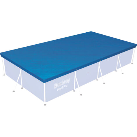 Bestway – Bâche de piscine 400 x 211 cm – Polyéthylène 75 g/m² – 4 saisons avec trous de drainage – Compatible Steel Pro