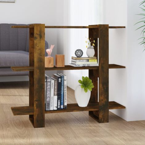 Bibliothèque/Séparateur de pièce Chêne fumé 100x30x87 cm vidaXL