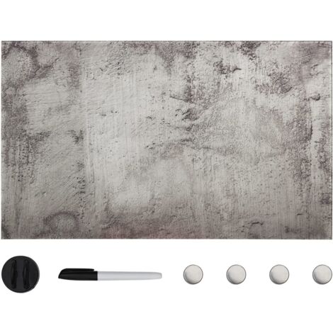 Tableau noir magnétique mural Verre 100x60 cm vidaXL