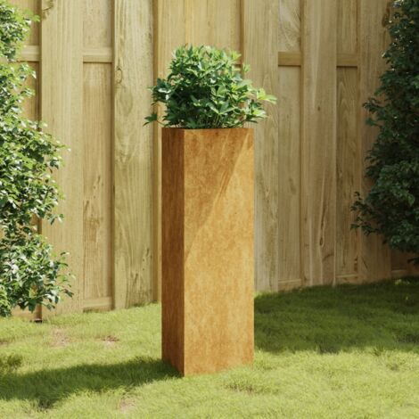 vidaXL Jardinière 30x26x75 cm acier corten (1/6)