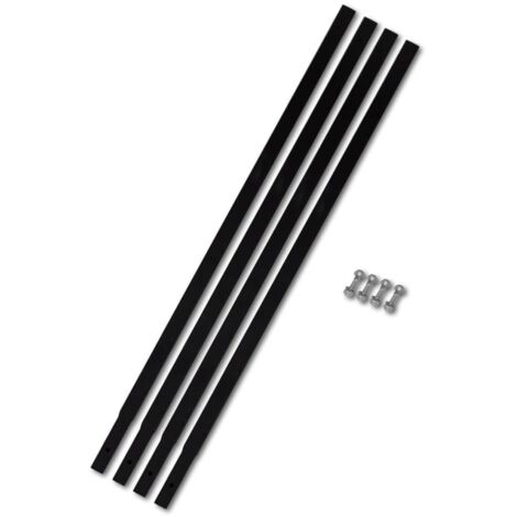 Vidaxl – Tube d'extension de tarière de sol 4x1 m – Acier robuste – Raccords à vis inclus – Pour terrains profonds et travaux de jardinage