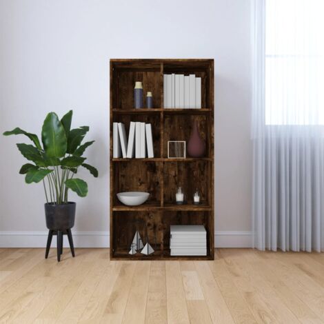 Bibliothèque/Buffet Chêne fumé 66x30x130 cm Bois d'ingénierie vidaXL