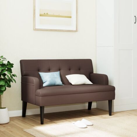 Banc avec dossier marron 112x65,5x75 cm similicuir vidaXL