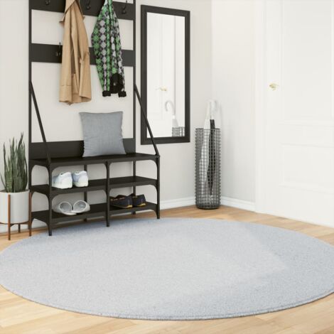 Tapis HUARTE à poils courts doux et lavable gris Ø 200 cm vidaXL