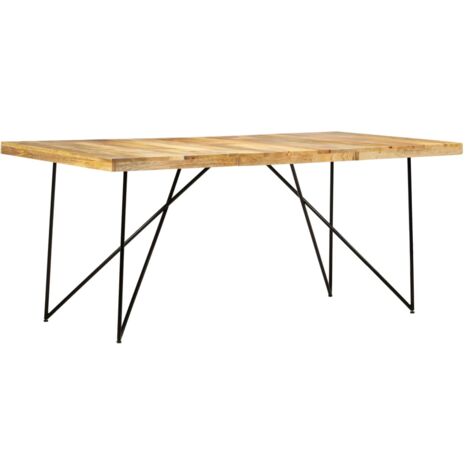 vidaXL Table à manger 180x90x76 cm Bois de manguier massif (1/5)