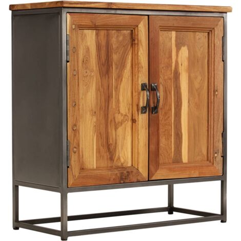 Buffet Teck recyclé et acier 65x30x70 cm vidaXL (1/6)