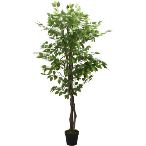 vidaXL Ficus artificiel 378 feuilles 80 cm vert (1/5)