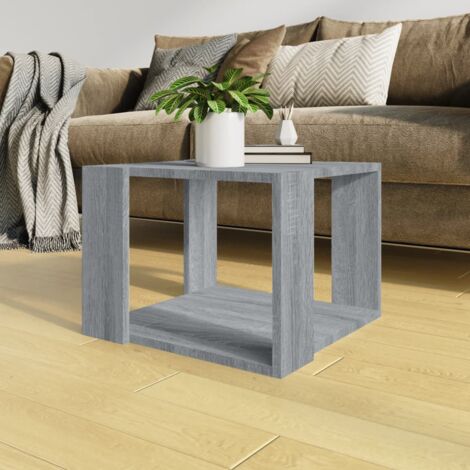 vidaXL Table basse Sonoma gris 40x40x30 cm Bois d'ingénierie (1/5)
