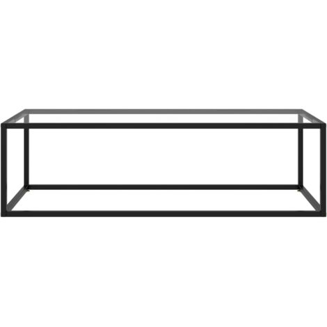 vidaXL Table basse Noir avec verre trempé 120x60x35 cm (1/5)