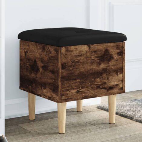 vidaXL Banc de rangement chêne fumé 42x42x46 cm bois (1/5)