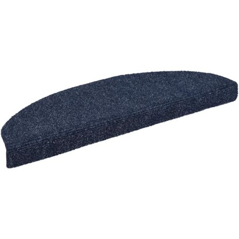 vidaXL Tapis autoadhésifs de marches 10 pcs Bleu 65x21x4 cm Aiguilleté