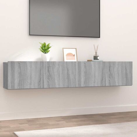 vidaXL Meubles TV 2 pcs sonoma gris 80x30x30 cm bois d'ingénierie (1/5)