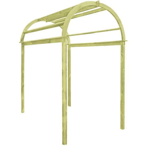 Vidaxl – Arche de jardin en bois de pin imprégné 125x150x235 cm – Résistante à la pourriture – Base stable pour rosiers et plantes grimpantes (1/6)