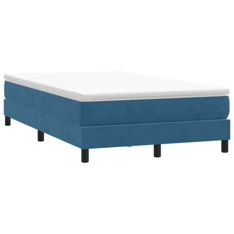 Sommier à lattes de lit sans matelas bleu foncé 120x220cm vidaXL