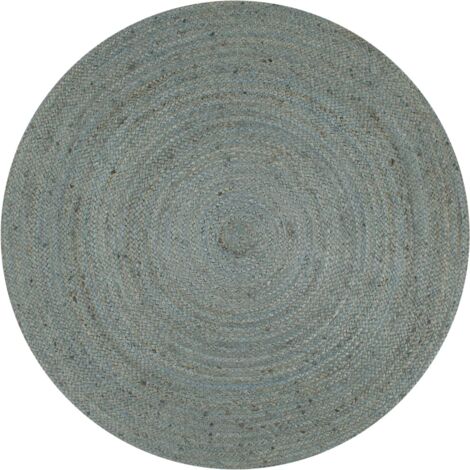 Tapis fait à la main Jute Rond 120 cm Vert olive vidaXL