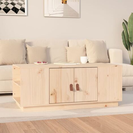 vidaXL Table basse 100x50x41 cm Bois massif de pin (1/5)