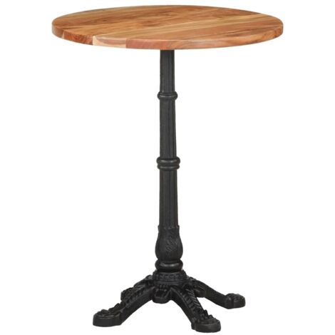 Table de bistro Ø60x76 cm Bois d'acacia massif vidaXL