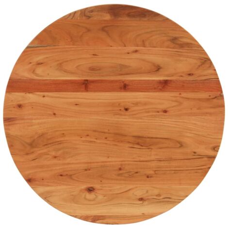 Dessus de table Ø80x2,5 cm rond bois massif d'acacia vidaXL