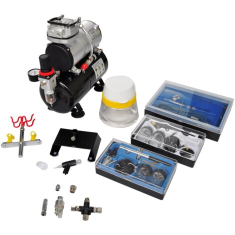 vidaXL Kit de compresseur d'aérographe avec 3 pistolets (1/5)
